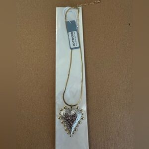 Jacqueline Kent silver/gold heart necklace!! BRAND NEW!!